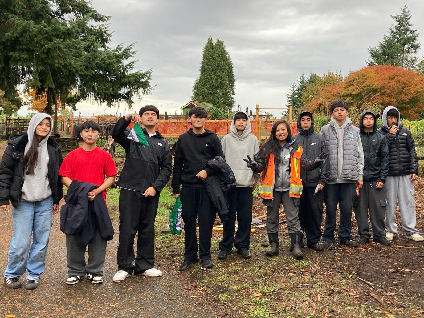 Group photo at Westcrest park with about 10 people.